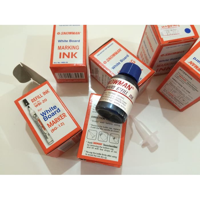 

Dijual Snowman Refil Tinta Spidol White Board BG 12 Biru