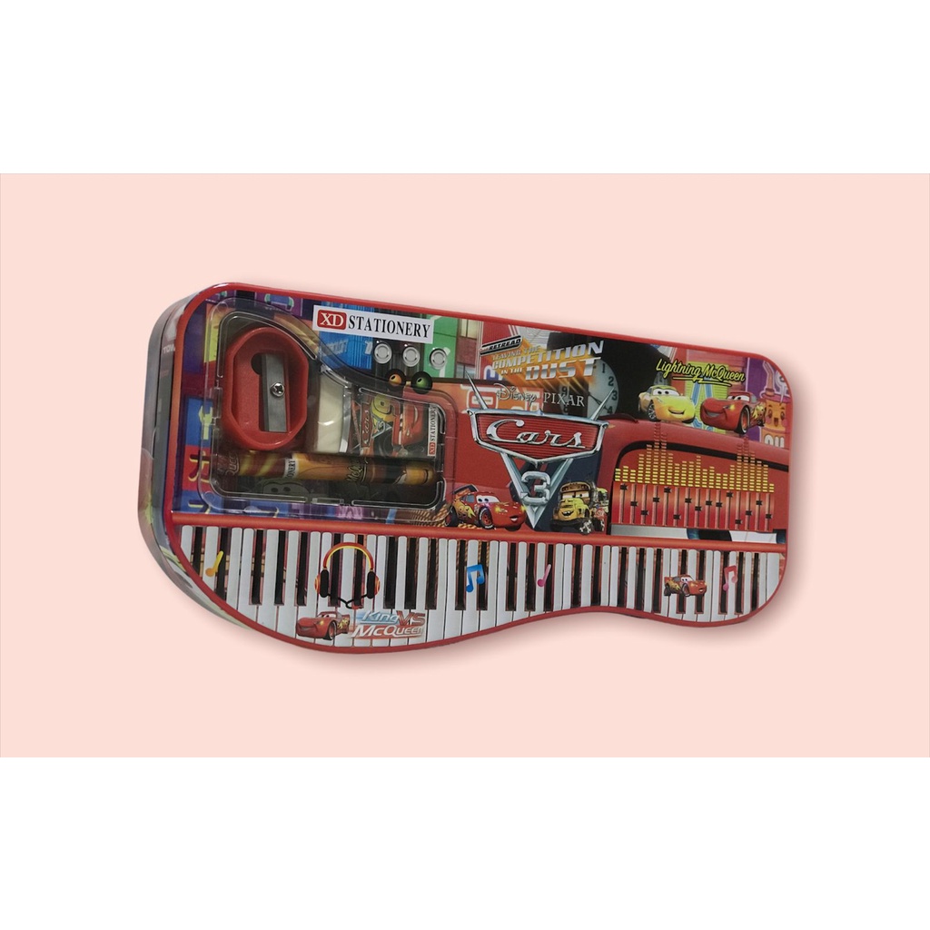 TEMPAT PENSIL KALENG / PIANO / KARAKTER / CARS / TEMPAT PENSIL SOUVENIR ULANG