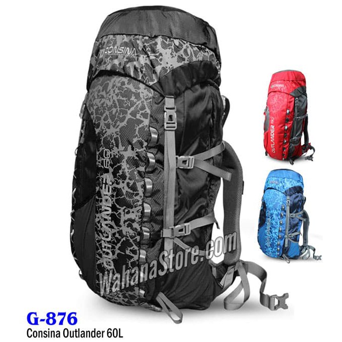 MUST HAVE TAS GUNUNG U002F CARRIER CONSINA OUTLANDER 60L TERLARIS