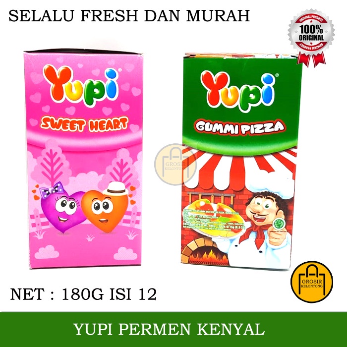 

PERMEN KENYAL YUPI GUMMY PIZZA SWEET HEART