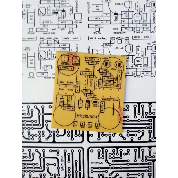 PCB EFEK GITAR DISTORSI MR.CRUNCH