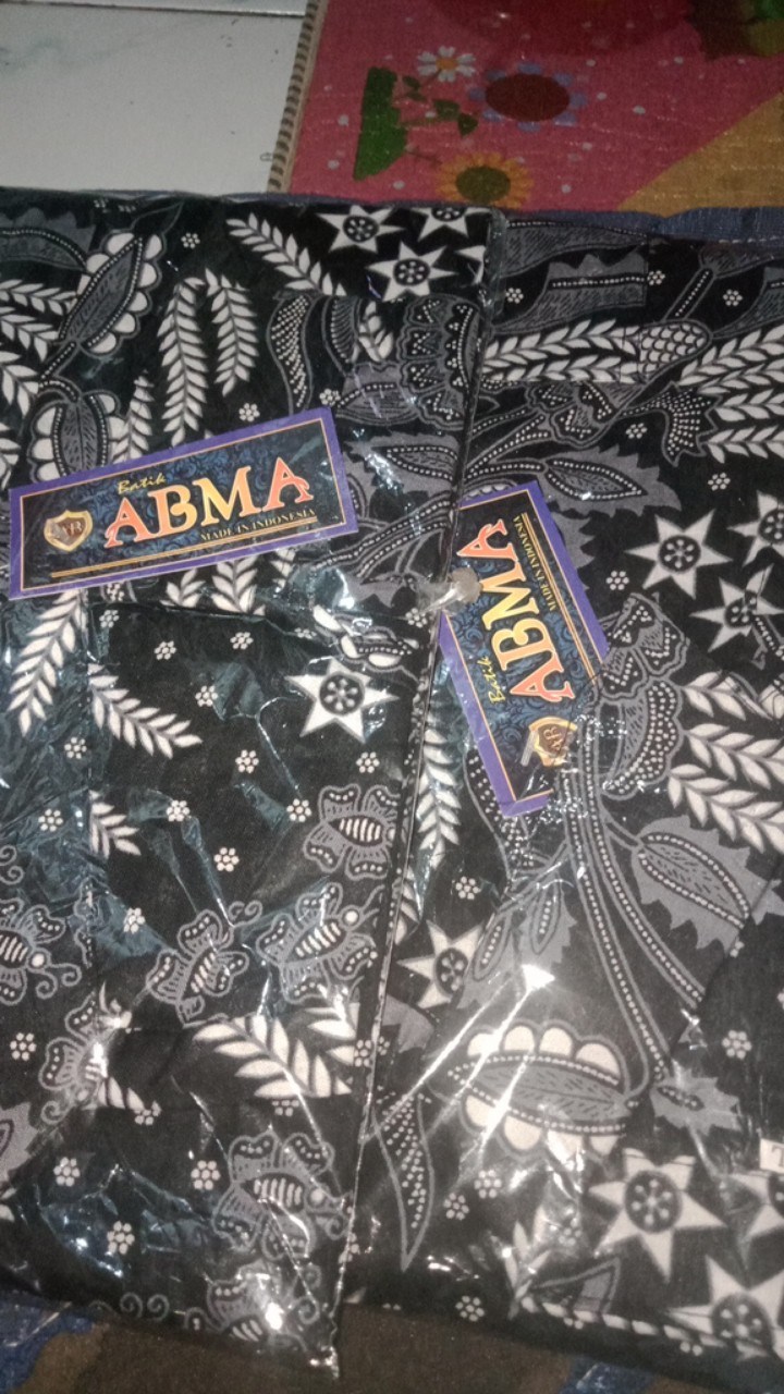 Kemeja Batik Pria Lengan Panjang Size M L Xl Xxl  Bswart Batik Hrb026 Kenongo Hem Panjang Padi