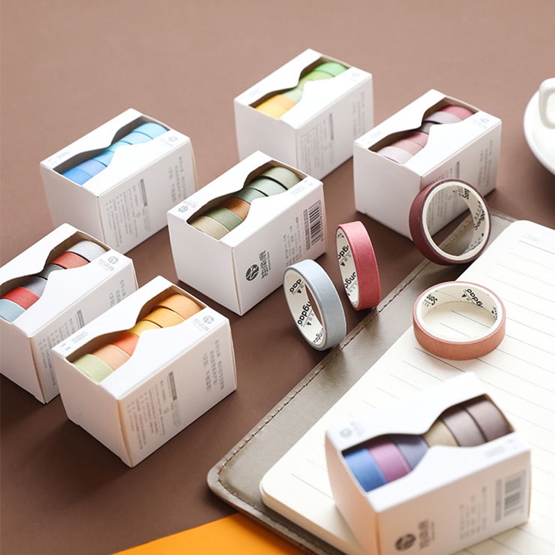 6 Rolls Morandi Multi-Color Washi Tape Stickers Handbook DIY Deco Tape