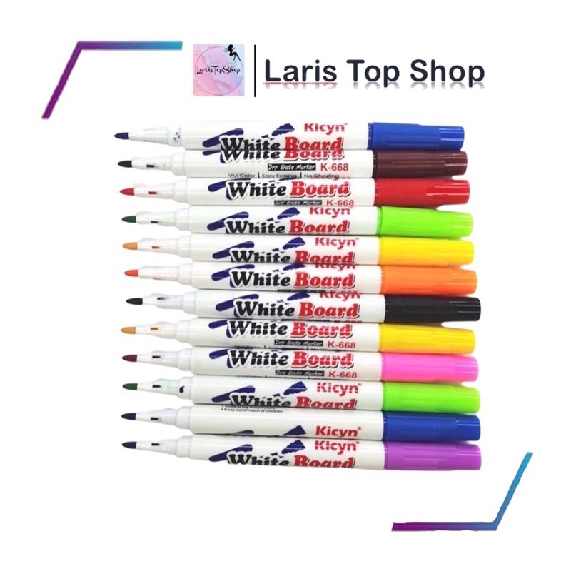 Spidol Warna Ajaib isi 12 Pcs / Spidol Papan Tulis Whiteboard / Magic Marker Floating Pen Water / Spidol Bisa Mengapung / Spidol Tato / Magic Marker / Spidol Warna Warni