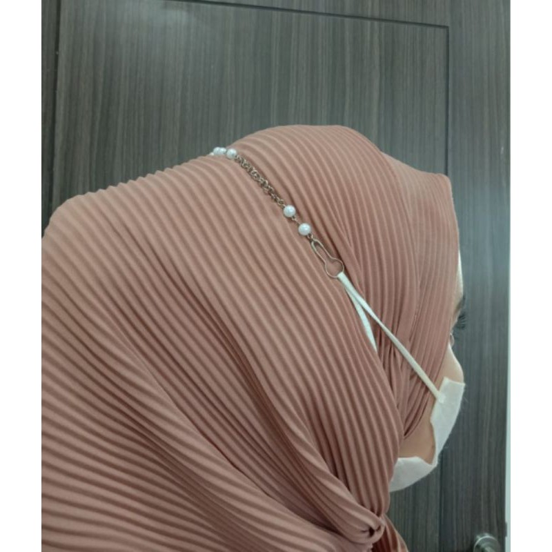 { COD}Cantolan penyabung pengait kaitan sambungan cantolan masker hijab /headloop mute Putih dan hitam