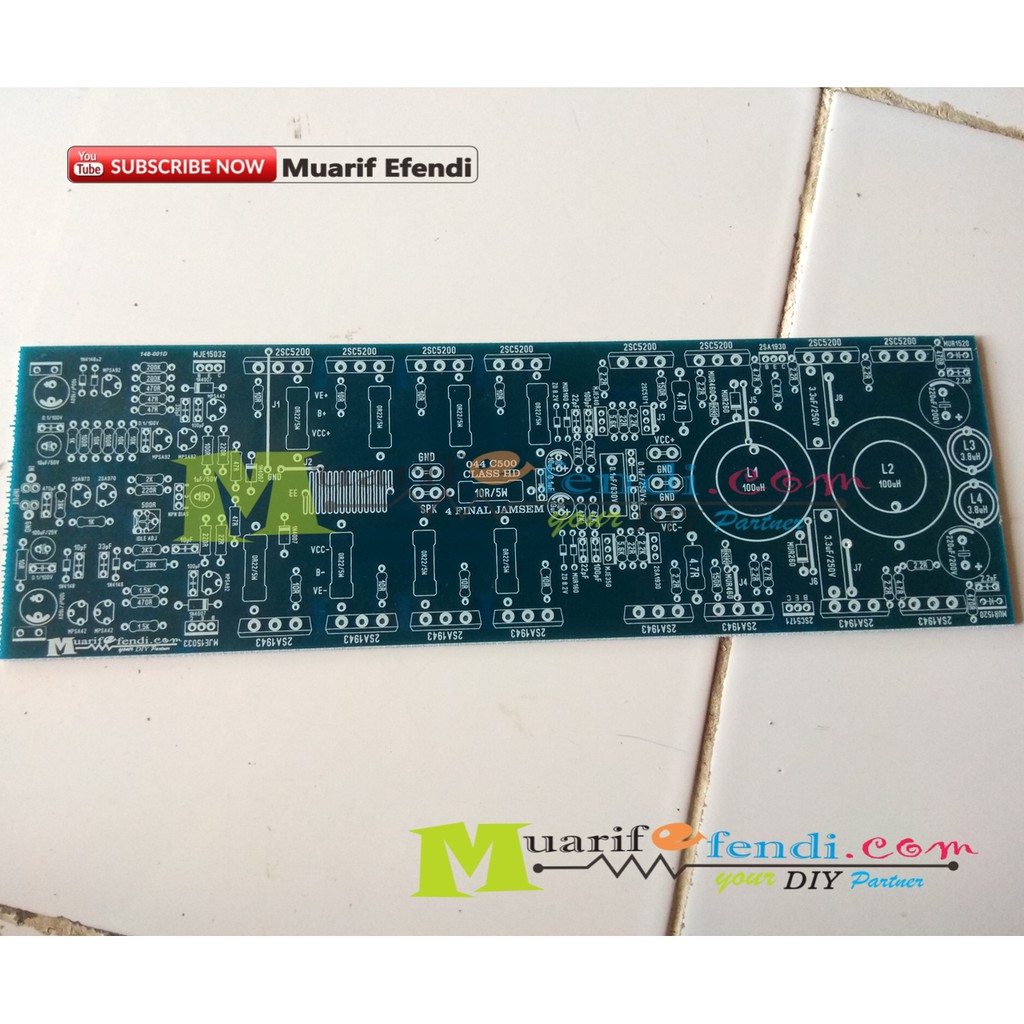 PCB Power Amplifier C500 Class HD BIPOLAR 4 FINAL 4 STEPPER TRANSISTOR 044M JAMSEM