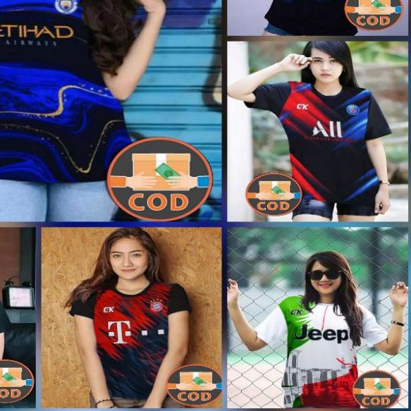 Jersey Perempuan.Kaos Olahraga Cewek.Baju Atasan Bola Perempuan.Jersey Futsal Cewek