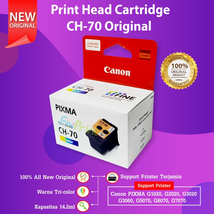 Print Head Cartridge CH70 CH-70 Color Printhead Tinta Canon G2020 3020