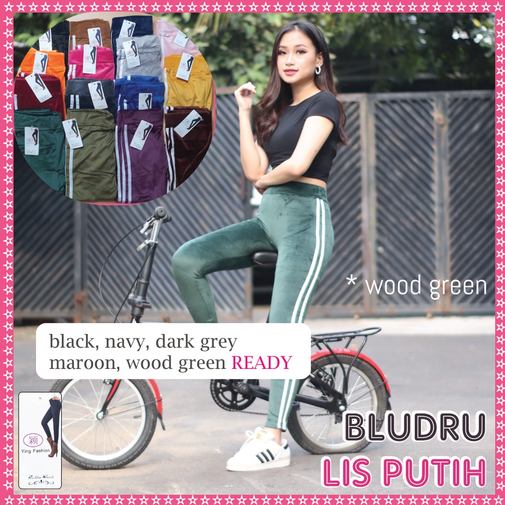 Legging bludru Velvet Stripe / legging BLUDRU import / leging bludru / LEGGING VELVET WANITA / LEGGING PANJANG