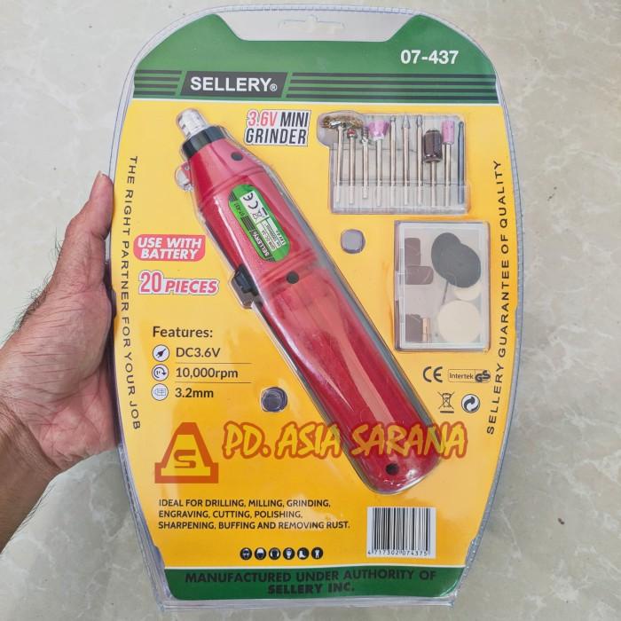 Cordless Mini Die Grinder 3.6V Sellery / Bor Tuner Mini Baterai 20Pcs
