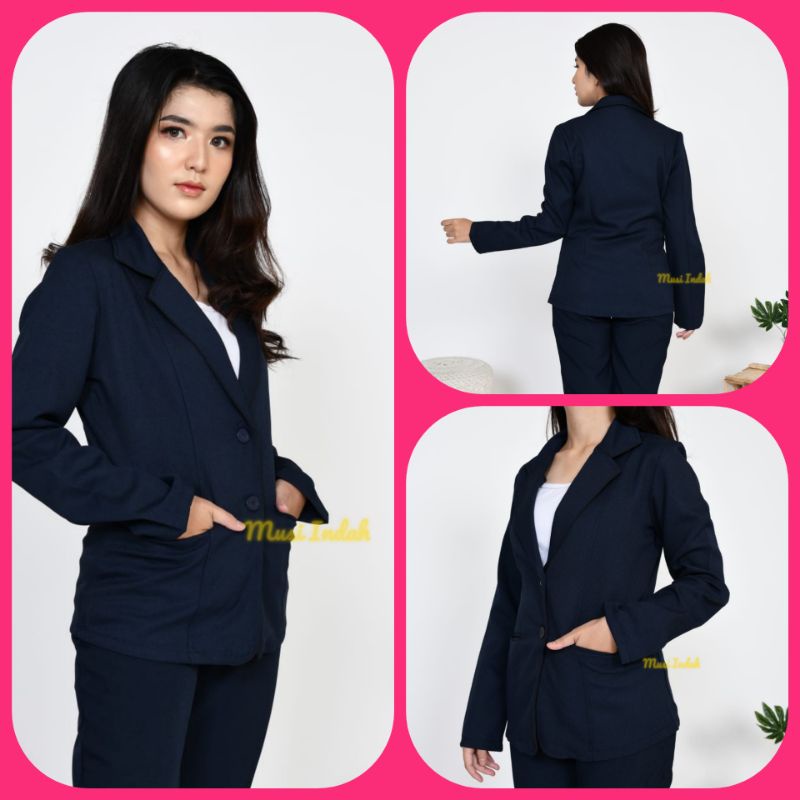 Blazer Hitam Kerja Kantor Formal Wanita Jas Wanita Hitam Kerja