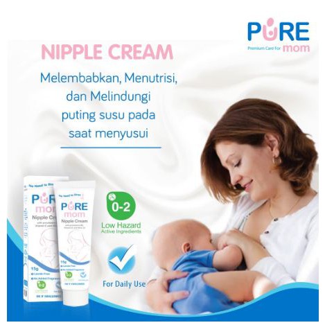 Pure Mom Nipple Cream 15g / cream lecet puting