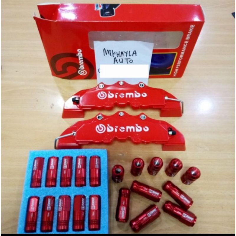 paket baut racing D1 Spec+cover Brembo mobil Honda jazz