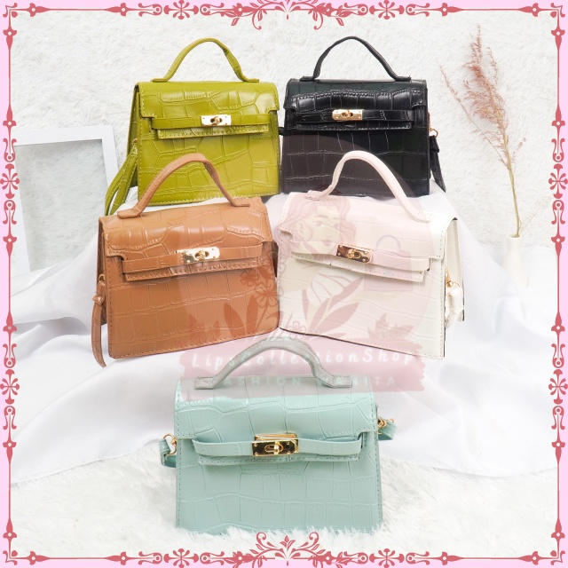 Tas Selempang Fashion Korea Vanessa Croco | Tas Fashion Import