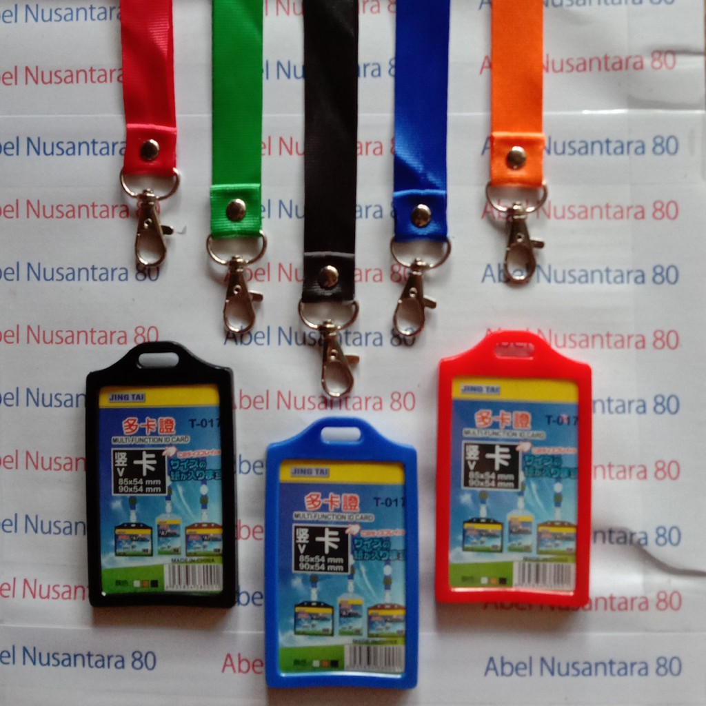 

Paket Casing ID Card Karet 2 Sisi T-017 dengan Tali Kait 2cm Polos
