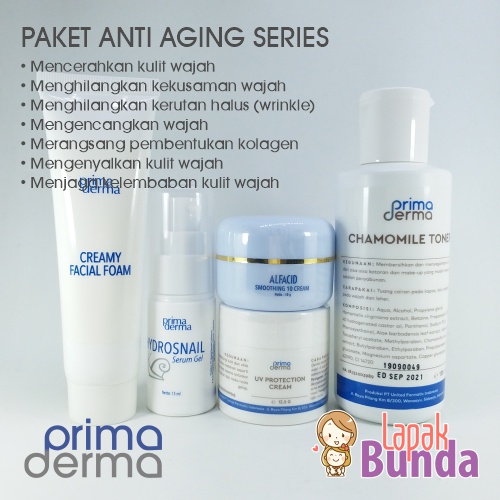 PAKET ANTI AGING PRIMA DERMA PERAWATAN PENGENCANG KULIT WAJAH