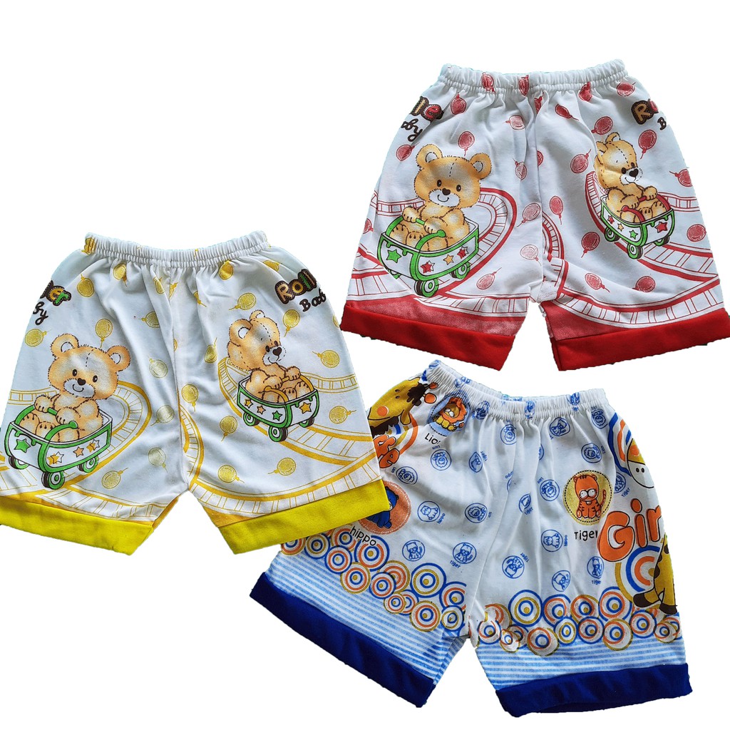 Celana Pendek Anak Strip stabilo ( grosir 12 pcs)