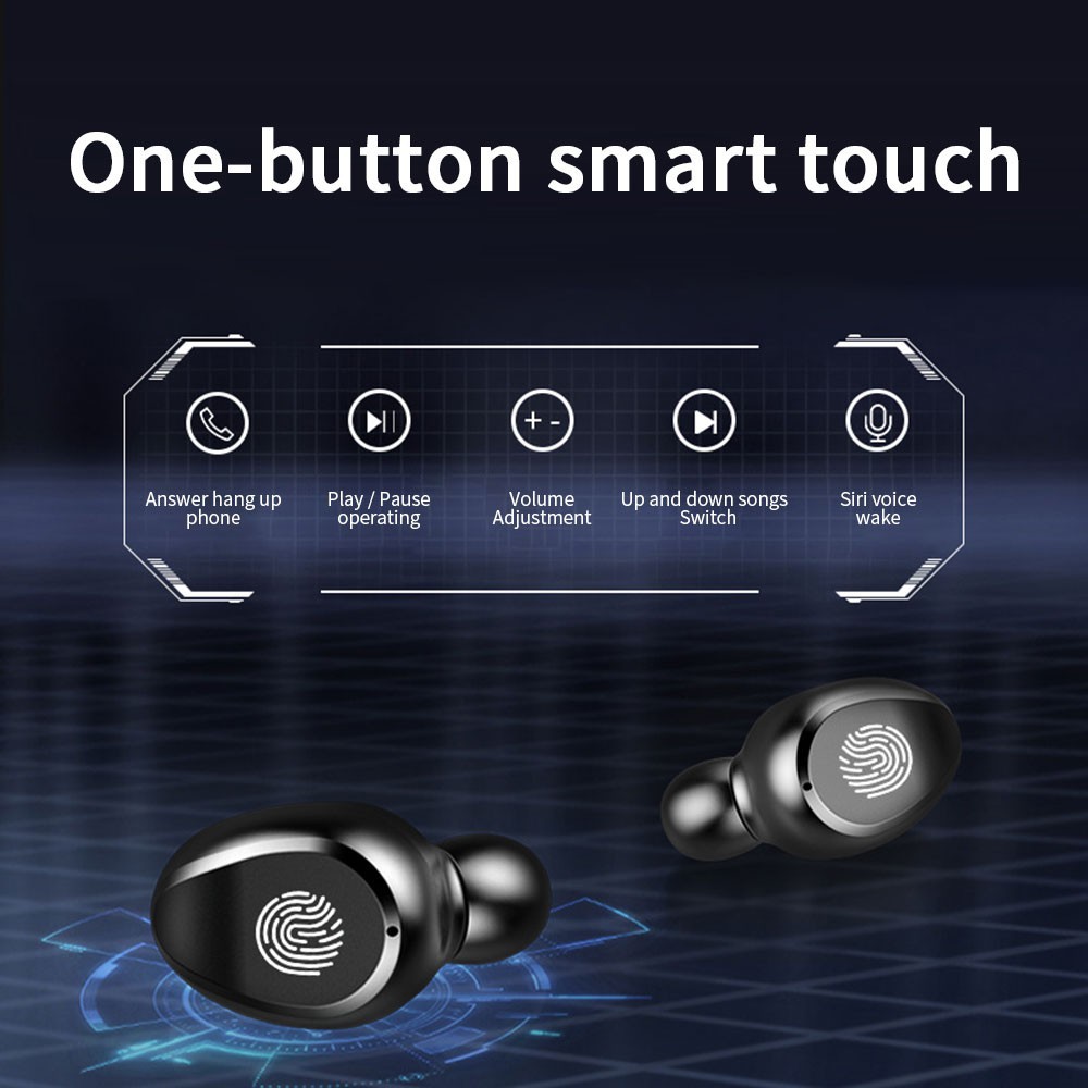 ⚡ YZ F9-2 TWS Earphone Bluetooth Nirkabel Bluetooth Headphone Display Wireless Dengan Headset mic