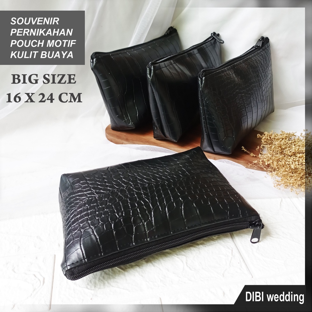 Dompet Wanita Murah Pouch Kosmetik Ukuran Besar Motif Croco