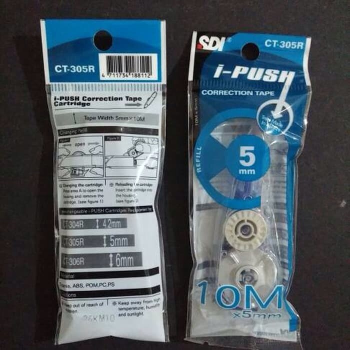 

Tipex Kenko - Refill Tipex Tombow - Correction Tape Refill Correction Tape Sdi I-Push Ct-305R Produk