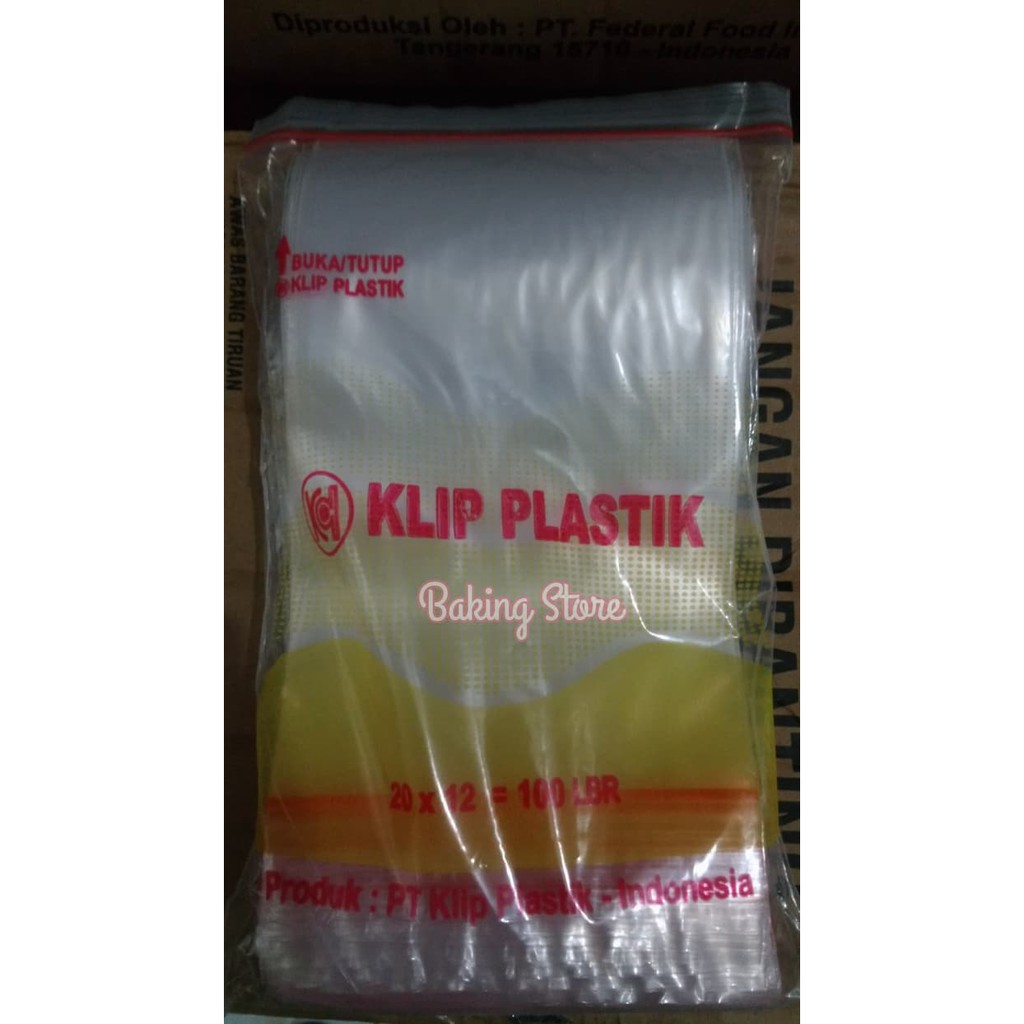 Plastik Klip Kantong Plastik Klip - Zip Lock Bag 12x20cm isi 100lembar