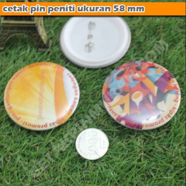 Jual Souvenir Cetak Pin Peniti 58 Mm Murah Bisa Desain Custom Sesuai ...