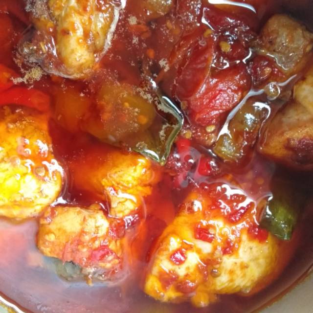 

Ayam balado pedes level 10