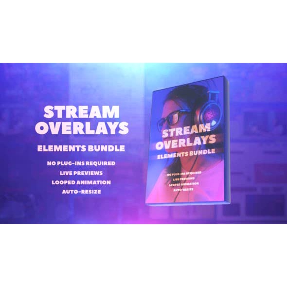 AtomX Stream Overlays Elements Bundle - After Effect Extension