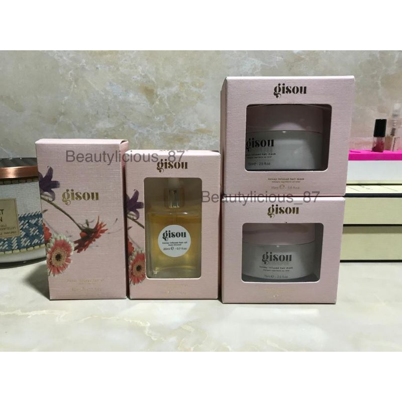 GISOU Honey Infused Hair Mask 75ml / Hair Oil 20ml dan 50ml