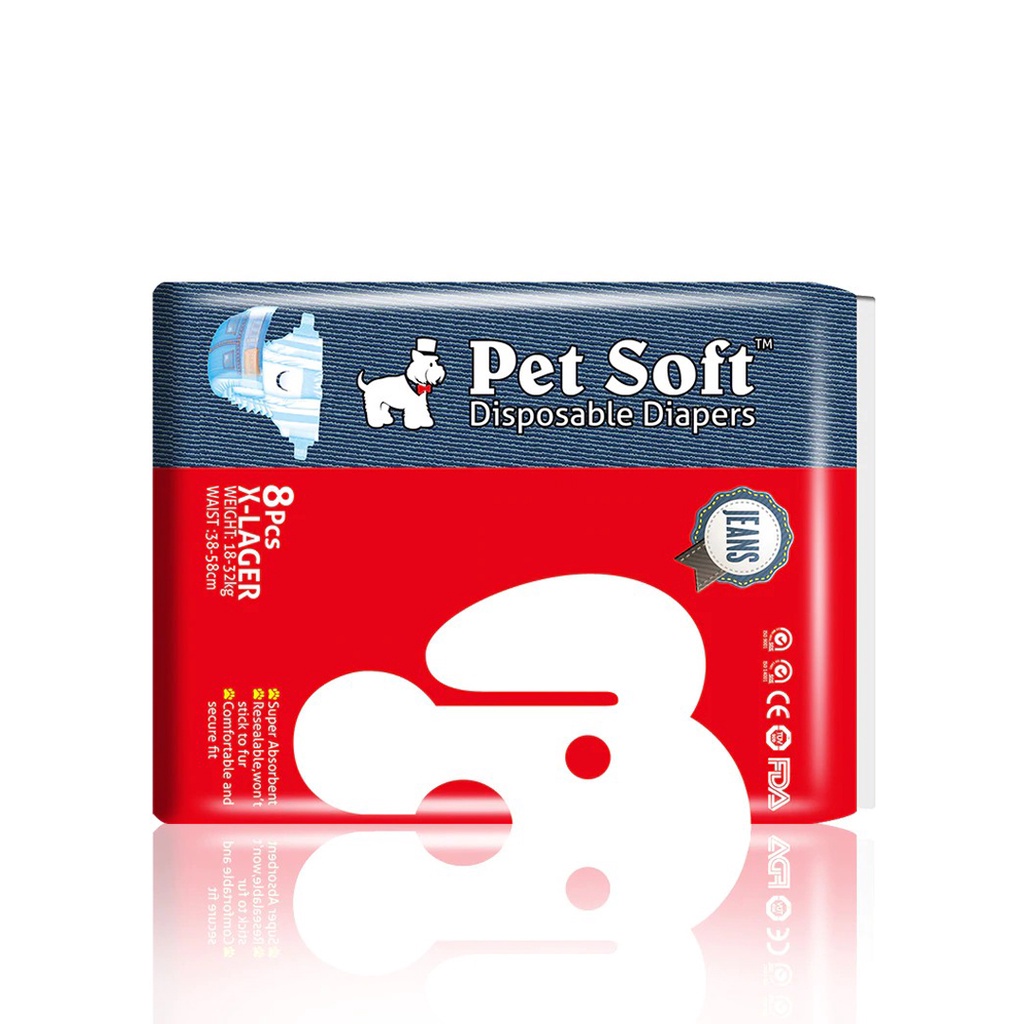 ☀INDOLAND☀ POPOK ANJING FEMALE PET SOFT DISPOSABLE DIAPERS BETINA XXS XS S M L XL POPOK HEWAN R587