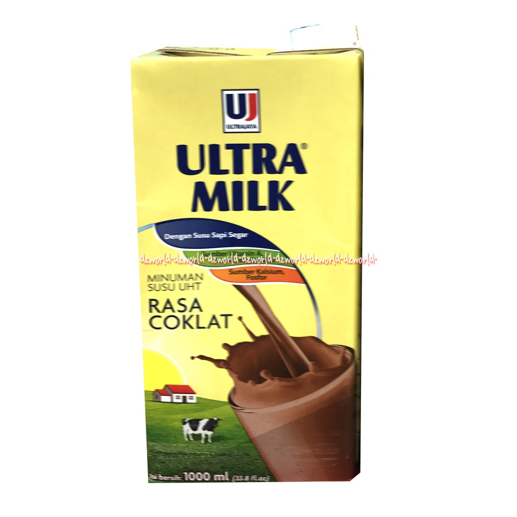 Ultra Milk 1000ml Susu Uht Rasa Coklat Susu Ultra Jaya Susu Sapi Segar Cokelat Ultramilk 1L Chocolate Flavour