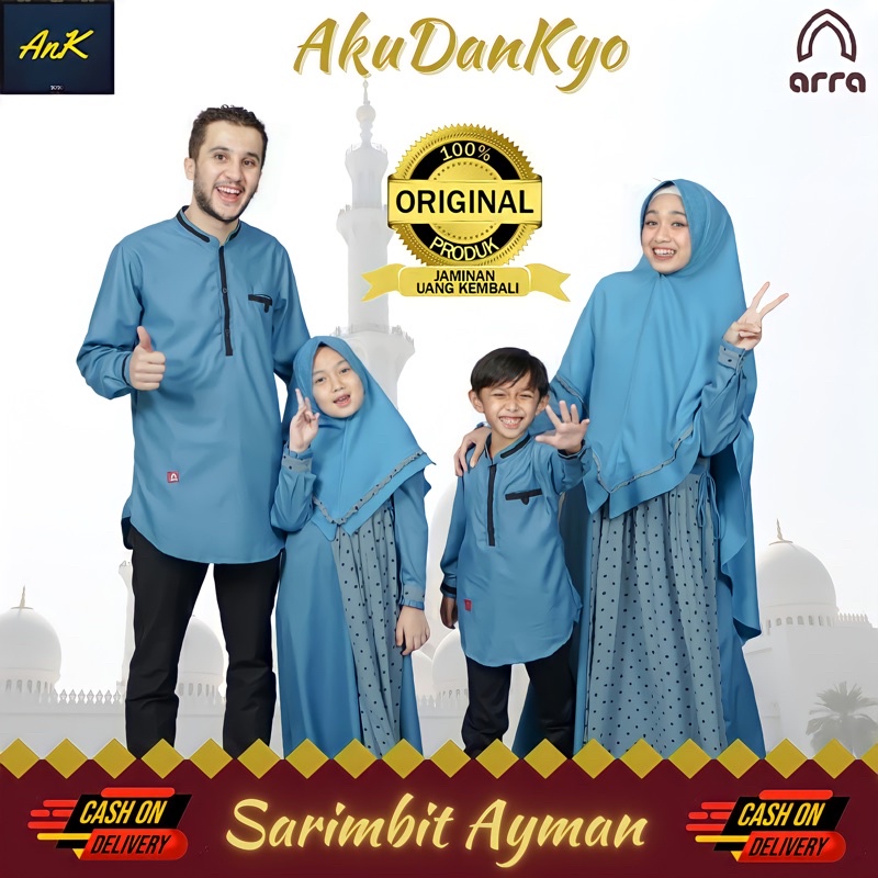 SARIMBIT KELUARGA ARRA SERIES AYMAN WARNA BIRU ORIGINAL BRAND ARRA