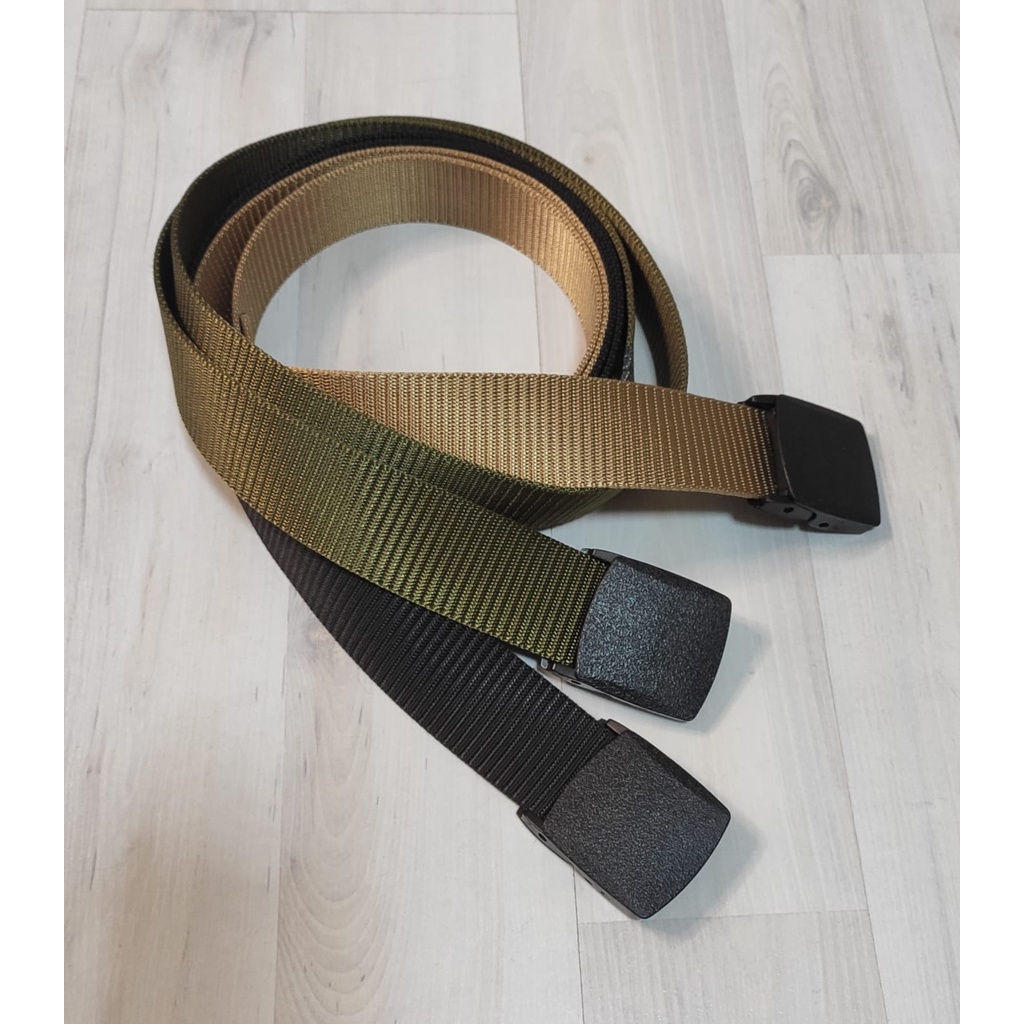 VANILLESHOP - Ikat Pinggang Pria Anti Xray Gesper Tactical Pria Nylon Canvas Anti Metal Detector