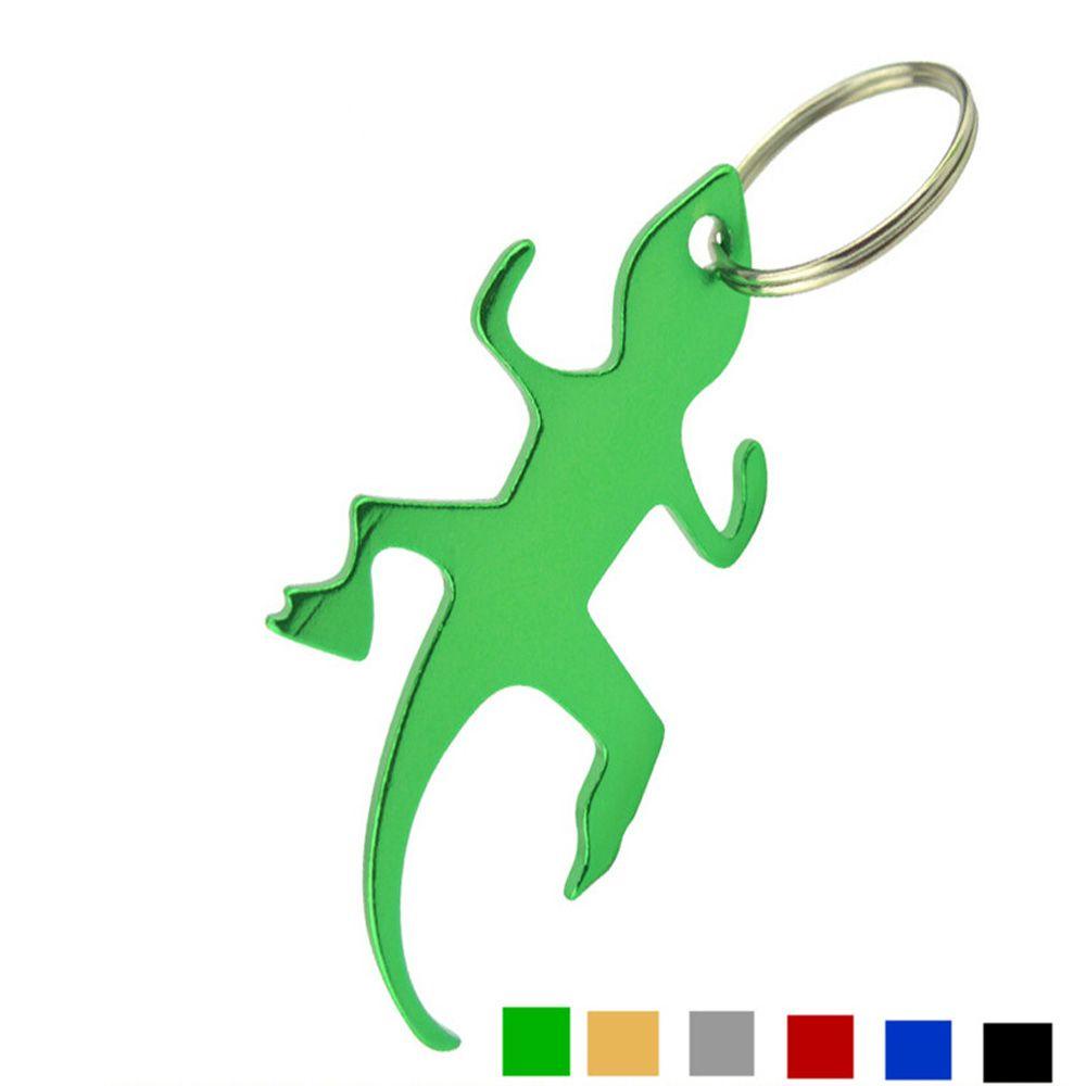 [Elegan] Pembuka Botol Kartun Novelty Aluminium Bentuk Cicak Gantungan Kunci Alloy Corkscrew
