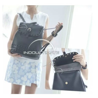 Ultimate Tas Ransel Wanita YM-266 - Black / Tas Sekolah Anak / Tas Cewek Backpack Korea Import
