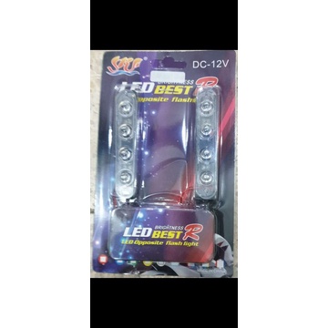 Lampu kedip blitz 3 mata 4 mata 5 mata 6 mata led motor mobil 12volt