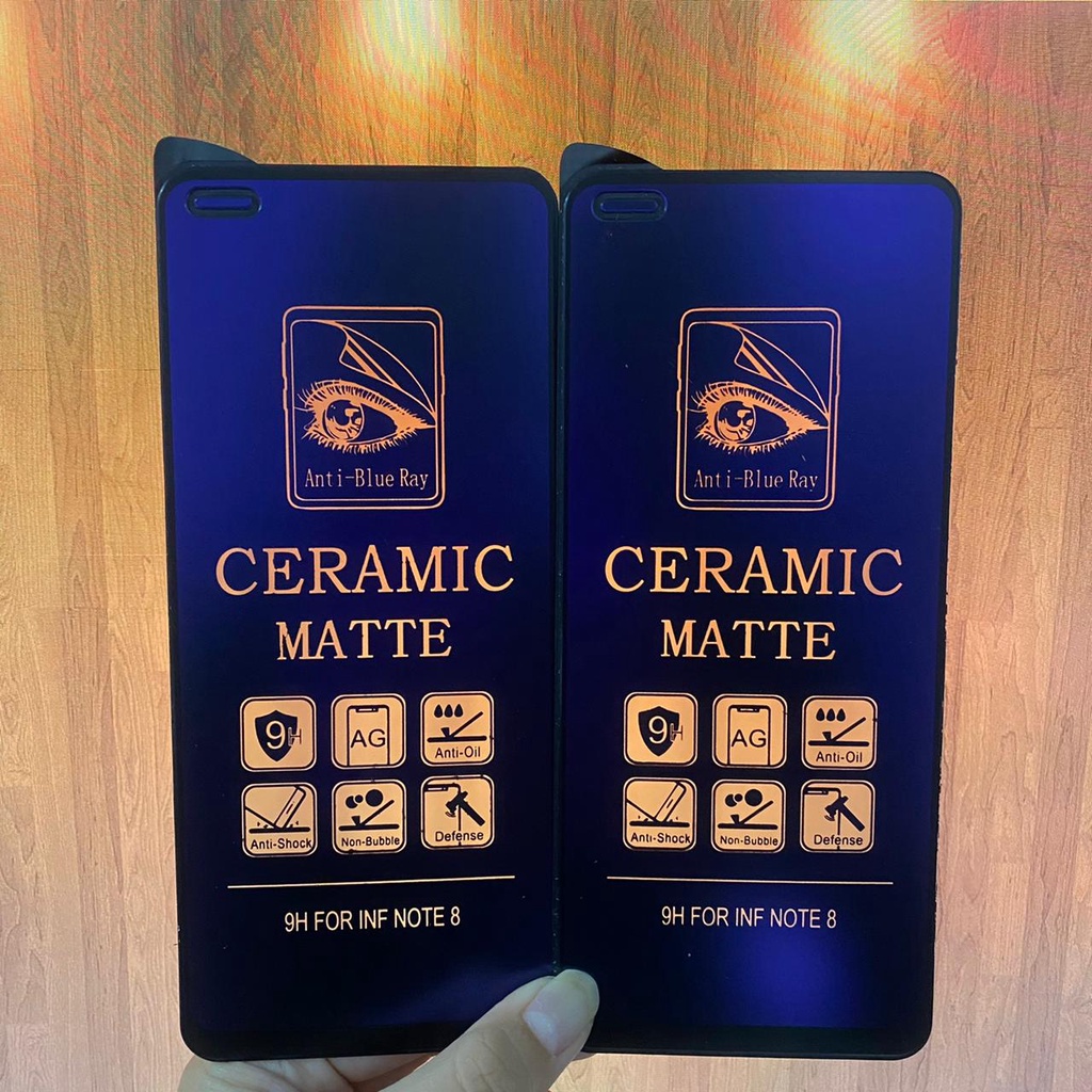 INFINIX NOTE 8 Ceramic Matte Blue Ray Screen Guard Anti Radiasi Full Cover