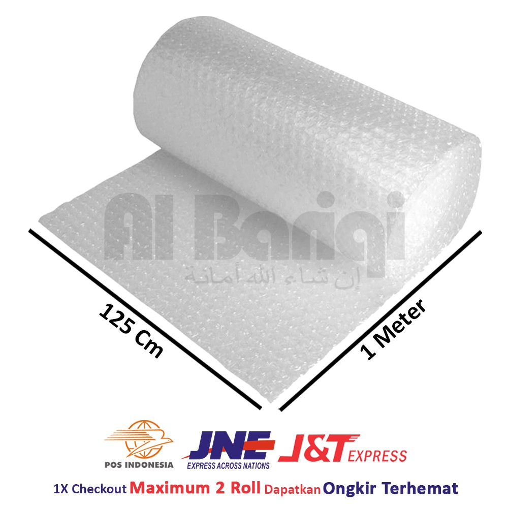 Bubble Wrap Putih uk 125 cm x 1 meter Buble Gulungan Plastik Gelembung