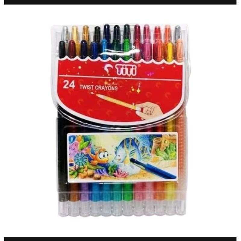 

Twist crayon - Crayon putar Titi Original 24 warna panjang