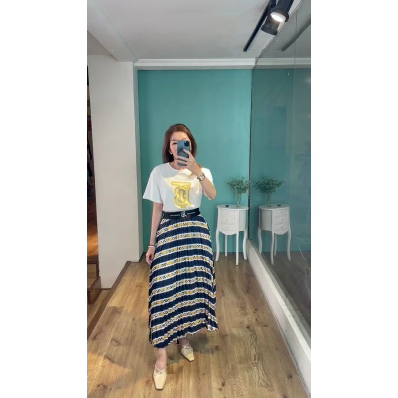 one set burb*rry Blouse Rok plisket premium