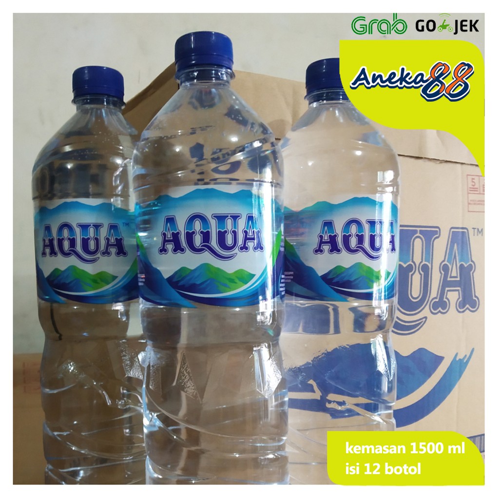 Jual Aqua Air Mineral 1500 Ml Isi 12 Botol Shopee Indonesia