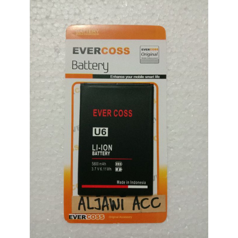 Baterai Bt Batre Battery Cross Evercoss U6 Extrem 1 Plus / Cross U6 Original Battery Hp