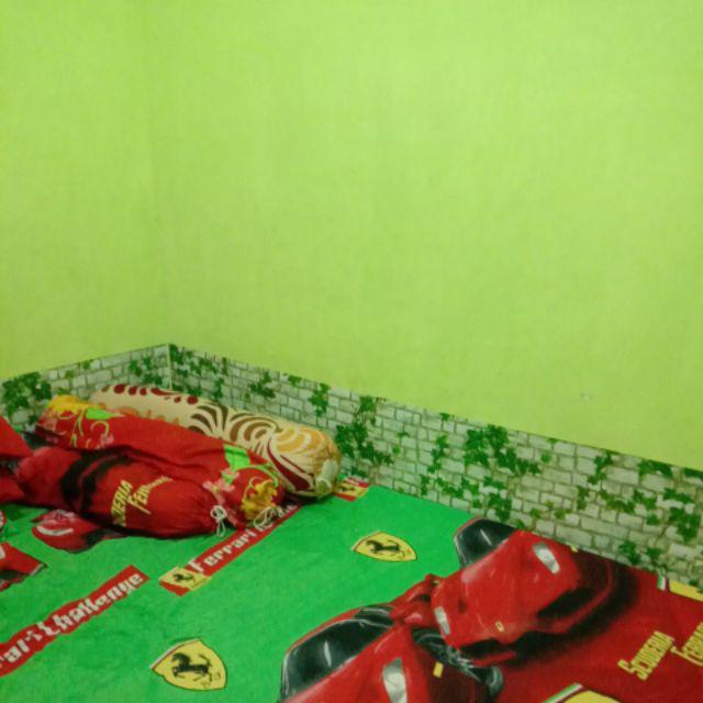 Tisyashopz - Wallpaper Sticker Uk: 45 Cm X 9.5 Meter , Batu Bata Putih W/daun