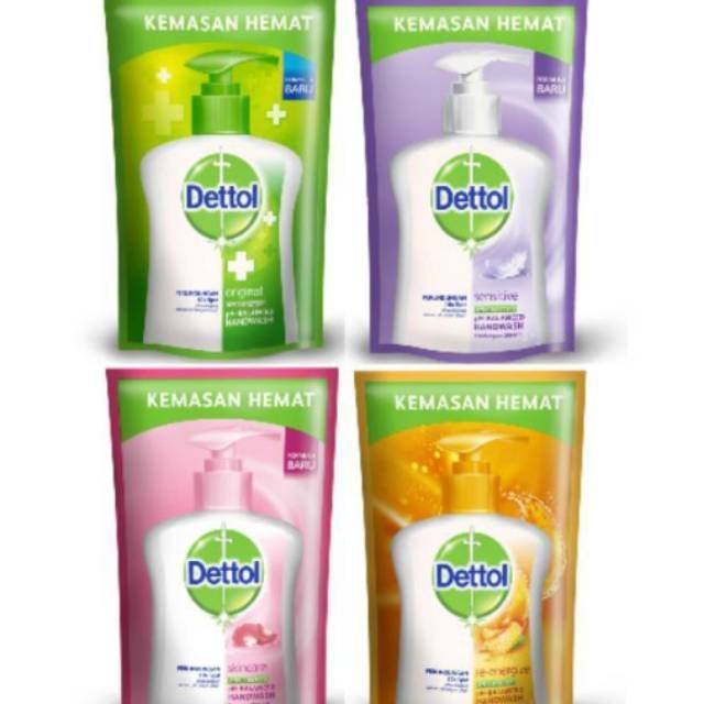 dettol hand wash refill 400ml/botol pump 250ml/botol 135ml