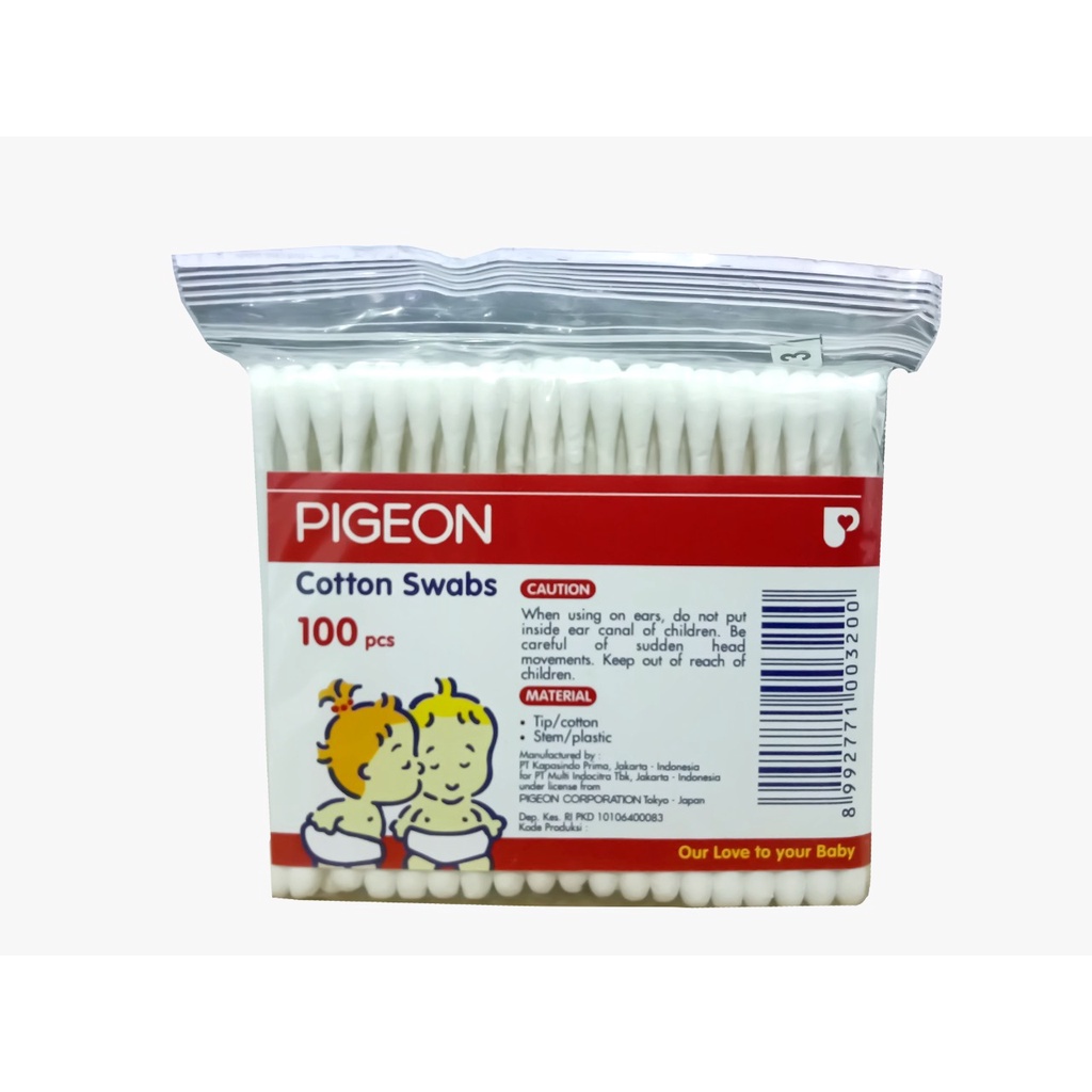 Pigeon cotton swab / small tips / mix 2 size / ichiban cotton bud / korek kuping