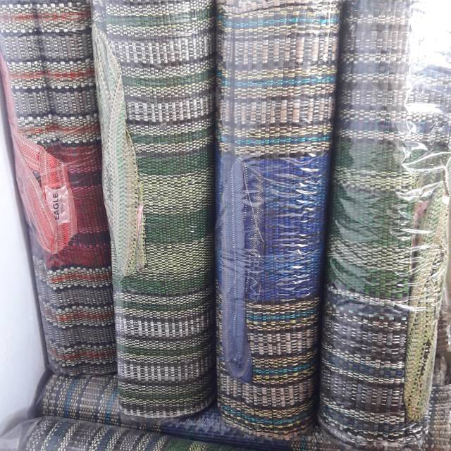 Tikar lipat kecil/tikar tenun benang ukuran 2m x 1m
