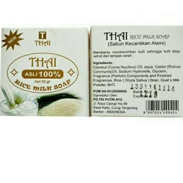 Sabun Beras Susu Thailand - Kbrothsis - Rice Milk Soap 60gram