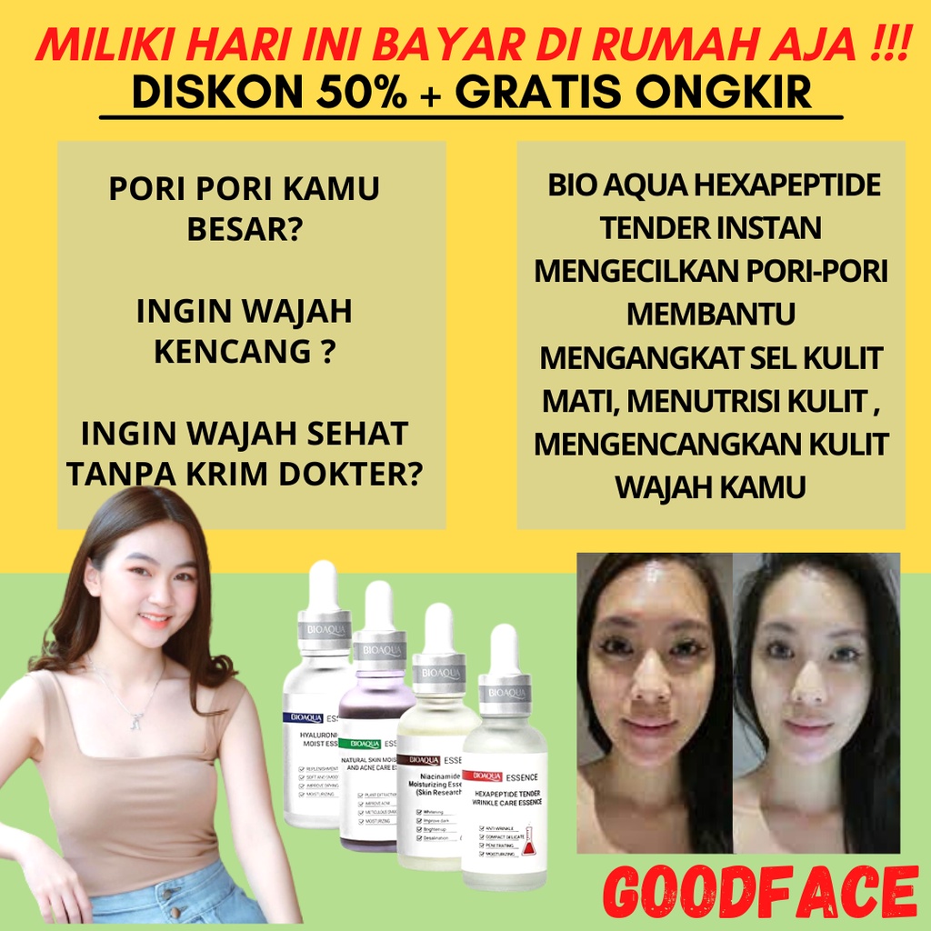 Pelembab Wajah Bioaqua Hexapeptide Tender Wrinkle Care Essence 30ml