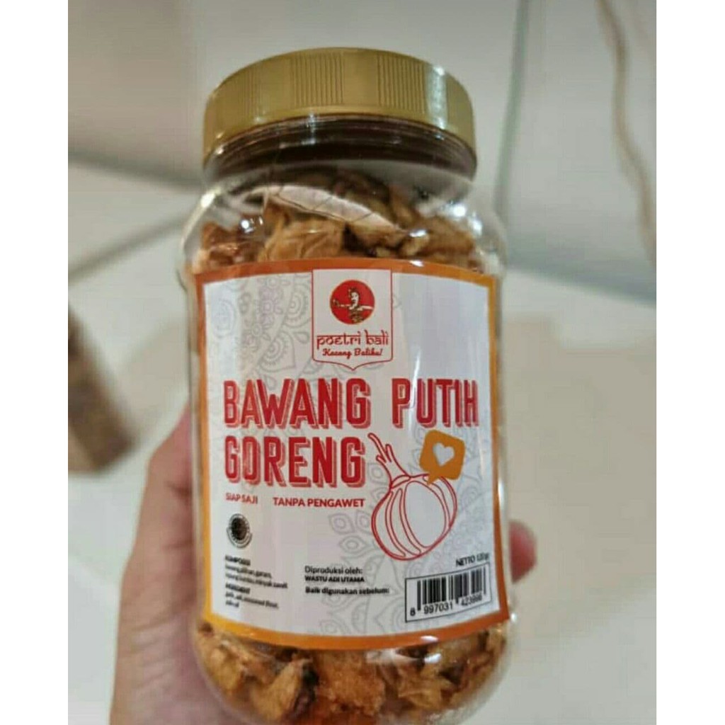 

POETRI BALI Bawang Putih Goreng Siap Saji - Kemasan Toples 120gr