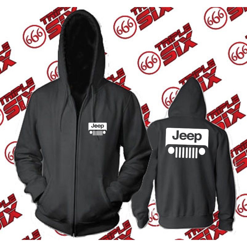 Jaket Hoodie zipper Jeep